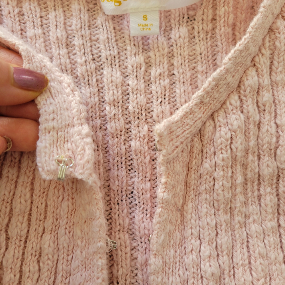 Pink Ribbed Women's Sweater - Picture 5 of 7